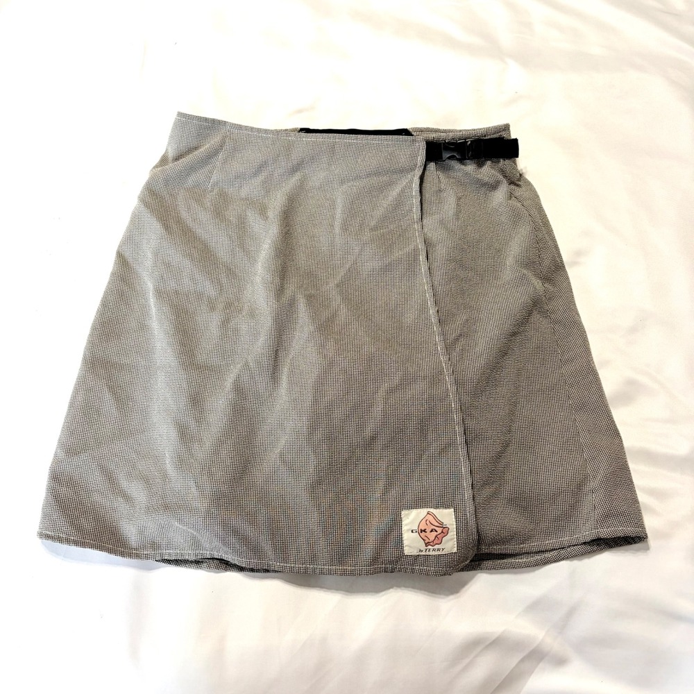 Terry GKA Womens Cycling Skort Size 6 Houndstooth Padded Bike Shorts Made in USA